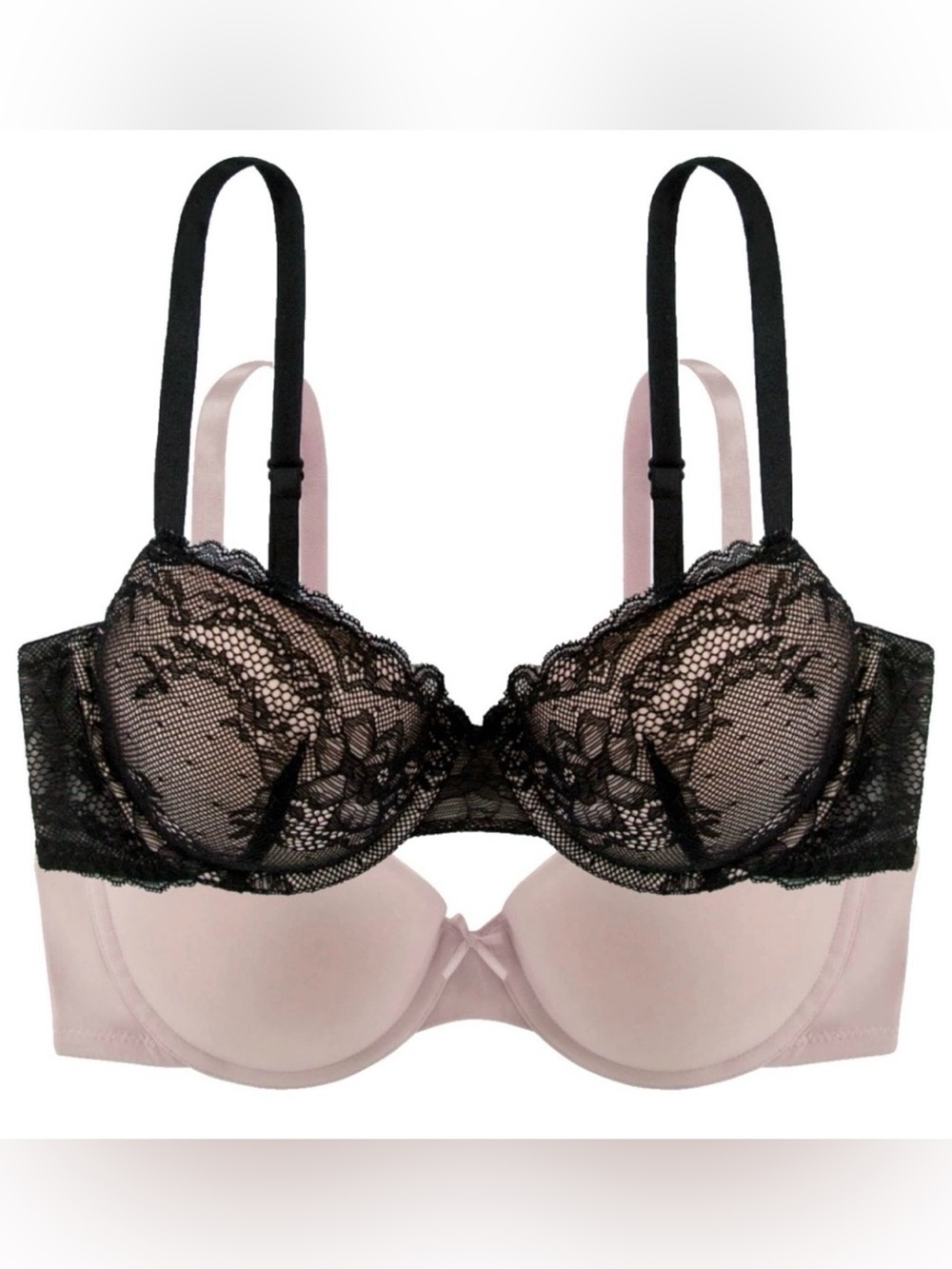 DORINA 2-Pack Chloe Light Padded Demi Bra sz 38DD Black Blush D17180E7